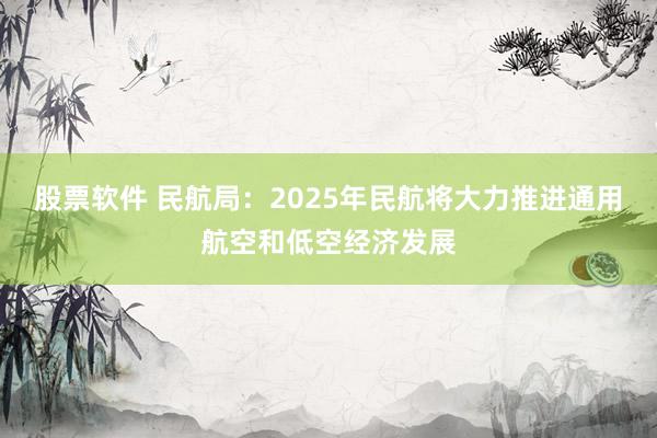 股票软件 民航局：2025年民航将大力推进通用航空和低空经济发展