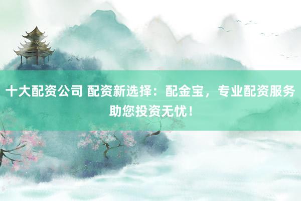 十大配资公司 配资新选择：配金宝，专业配资服务助您投资无忧！