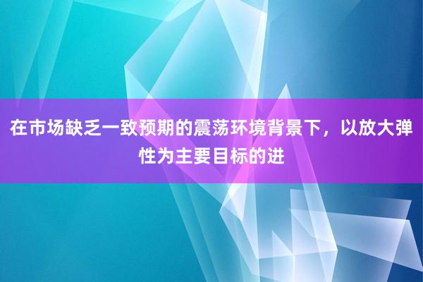在市场缺乏一致预期的震荡环境背景下，以放大弹性为主要目标的进
